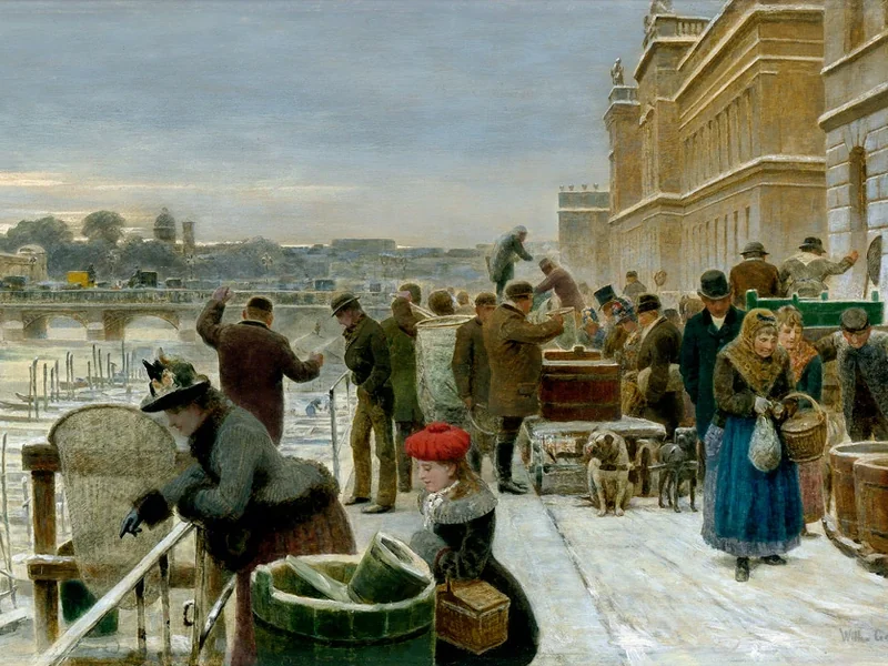 1848-Wilhelm Geissler - Carpe pescate a Capodanno a Berlino